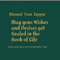 Green Yom Kippur Instagram Post template