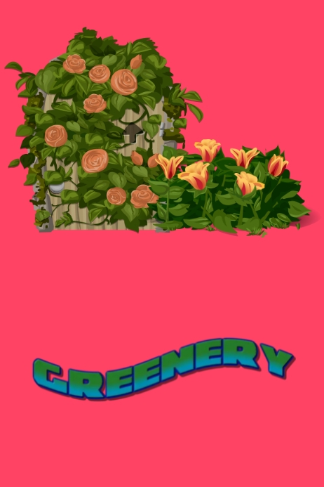 greenery Poster template