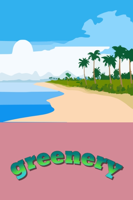 greenery Cartaz template