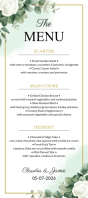 Greenery Eucalyptus Wedding Menu Rack Card 宣传卡 template