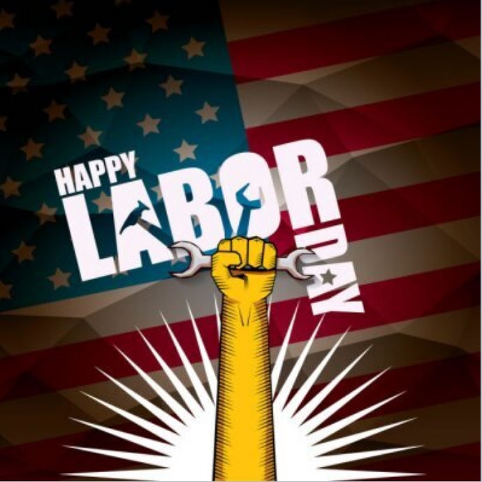 Greeting American Labor Day Poster & Flyer Logo template