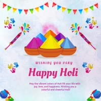 greeting Instagram post/happy Holi post Logo template