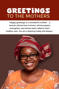 Greetings to mothers Poster template