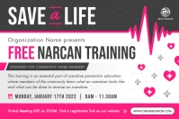 Grey & Pink Narcan Training Poster template