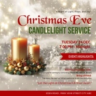 Grey 3d Christmas Eve Instagram Post template