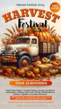 Thanksgiving, hello November, event Instagram Story template