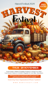 Thanksgiving, hello November, event Instagram Story template