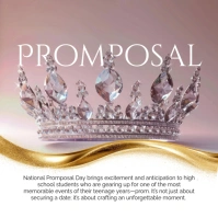 Grey 3d Promposal Day Instagram Post template