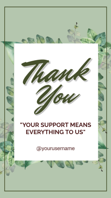 Grey 3d Thank You Card Instagram Story Template | PosterMyWall