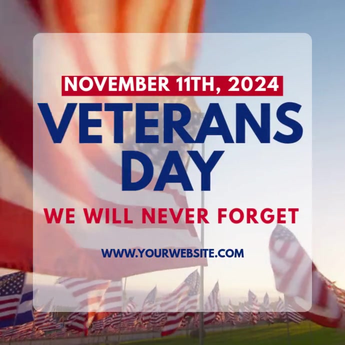 Grey 3d Veteran's Day Pos Instagram template