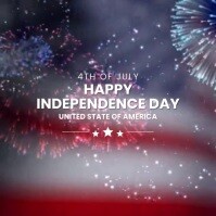 Grey 4th Of July Instagram Post template