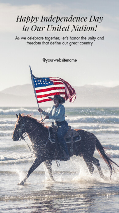 Grey 4th Of July Instagram Story Instagram-verhaal template