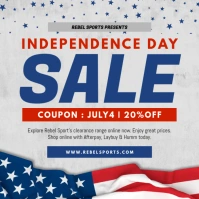 Grey 4th of July sale Instagram post Instagram-opslag template