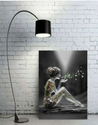 Grey Abstract Artistic Frame Poster/wallboard template