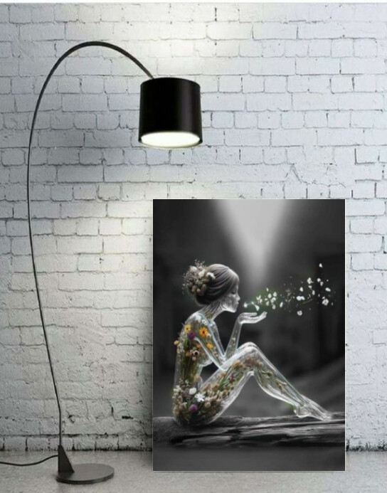 Grey Abstract Artistic Frame Poster/wallboard Template | PosterMyWall