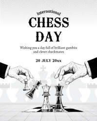 International Chess Day Instagram Post template