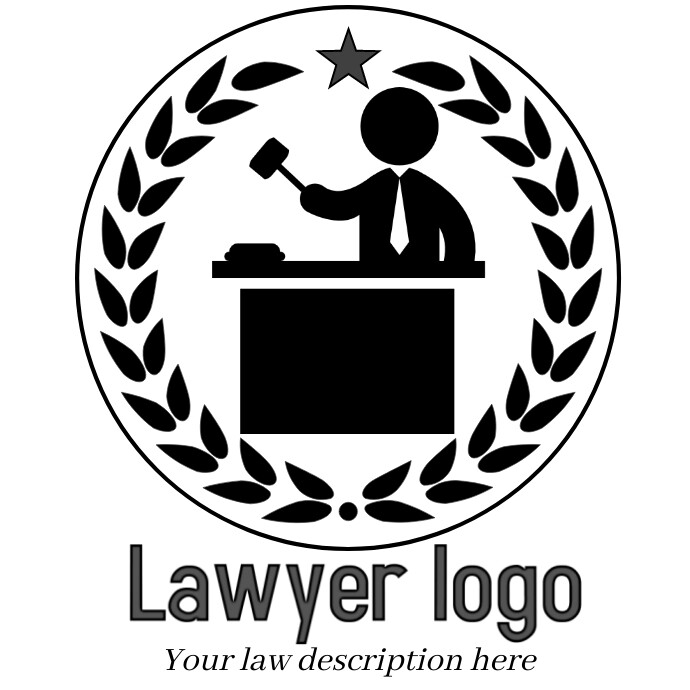 grey and black law logo design Template | PosterMyWall