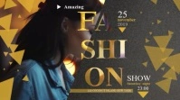 Grey and Gold Fashion Show Digital Display Video Цифровой дисплей (16 : 9) template