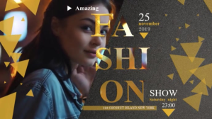 Grey and Gold Fashion Show Digital Display Video template