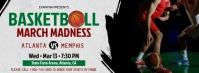 Grey and Maroon Basketball March Madness Facebook Cover