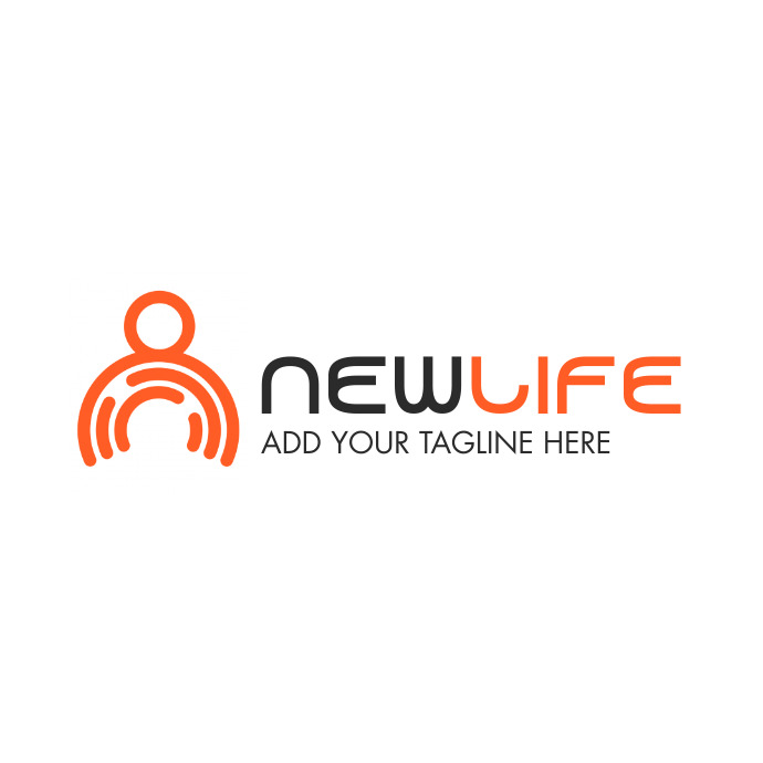 grey and orange colors logo template design | PosterMyWall