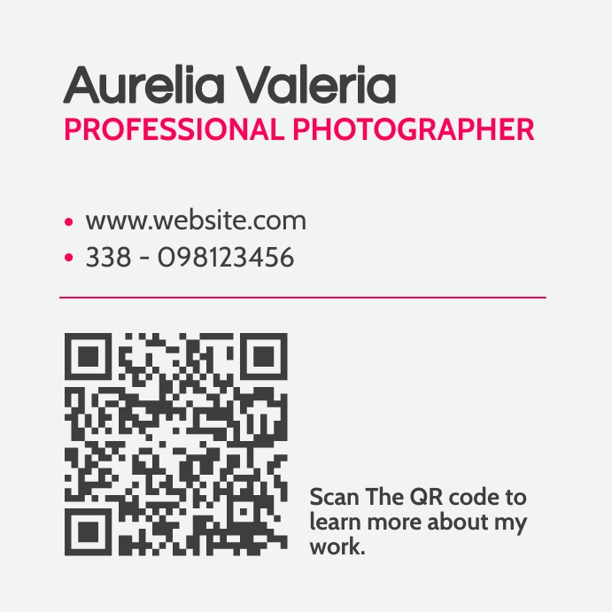 grey and purple minimal square qr code busine Template | PosterMyWall