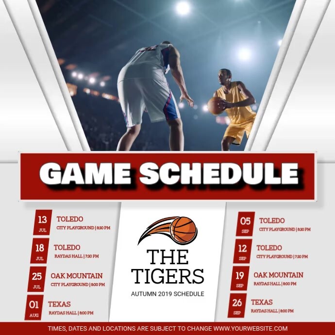 Sports Schedule Graphics at Maddison Westacott blog