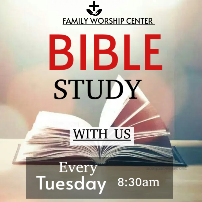 Modèle Grey Bible Study Square | PosterMyWall