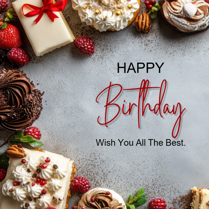 Grey Birthday Celebration Instagram Post Template | PosterMyWall