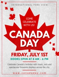 Grey Canada Day Event Flyer template