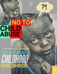 Grey  Child Abuse Awareness  Flyer (us Letter) Pamflet (VSA Brief) template