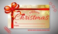 Grey  Christmas Gift  Tag template