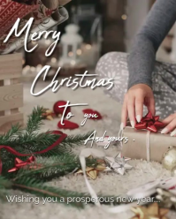 Grey  Christmas Greetings  Instagram Portrait template