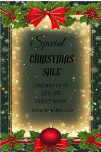 Grøn Christmas Sale Poster Template