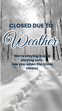 Grey Closed Due To Weather Instagram Story 2025 template