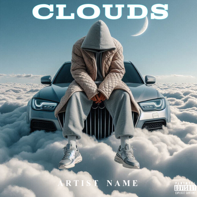 Grey  Clouds Mixtape Album Cover  Album Cover template