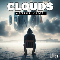 Grey  Clouds Mixtape Album Cover  Album Cover template