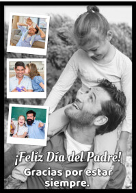Grey Collage Collage Especial Para El Día Del Padre – Plantilla Editable Con Fotos A4 template