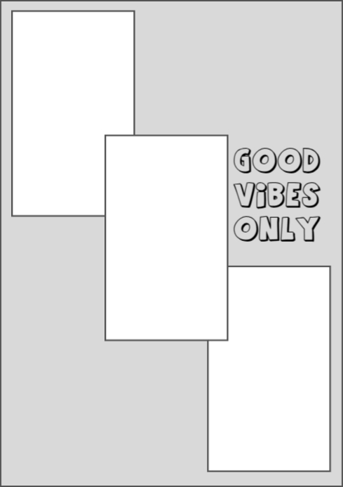 White Positive Vibes A4 Template | PosterMyWall