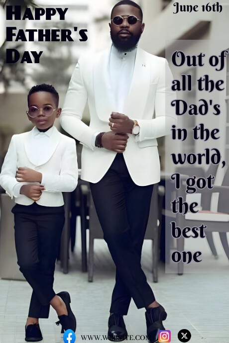 Grey Collage Happy Father's Day  Tumblr Graph template