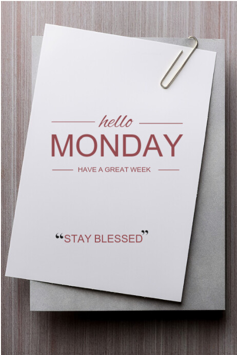Copy of Grey Collage Hello Monday Template Design Poster | PosterMyWall