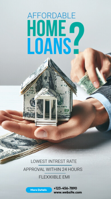 Grey Collage Home Loan Services   Whatsapp Status template