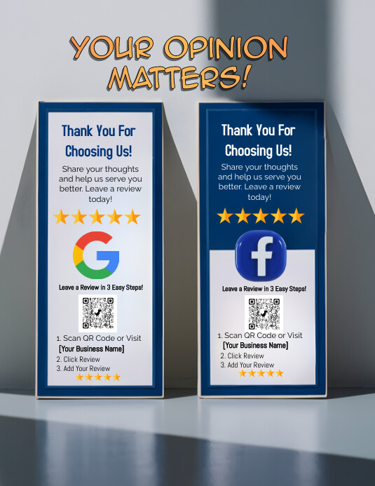 Grey Collage Review And Rate Us On Google And Folheto (US Letter) template