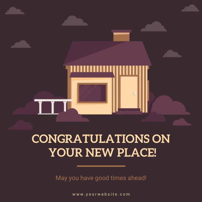 Grey Congratulations on new place card Template | PosterMyWall