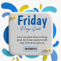 Grey Daily Prayer Quote Flyer Template  Logo