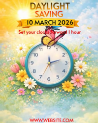 Grey Daylight Saving Time Instagram Portrait Video template