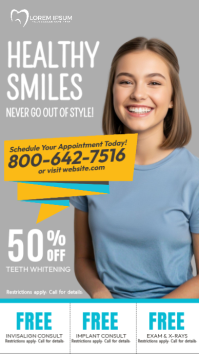 Grey Dental Promotions Instagram Story Indaba yaku-Instagram template