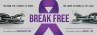 Grey Domestic Violence Facebook Cover Photo template