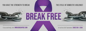 Grey Domestic Violence Facebook Cover Photo template