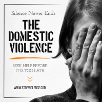 Grey Domestic Violence Instagram Image template